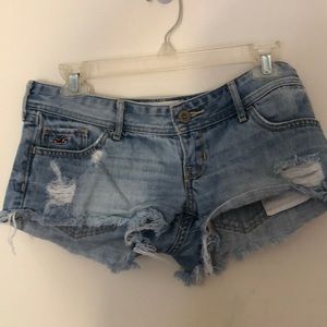Denim light wash shorts